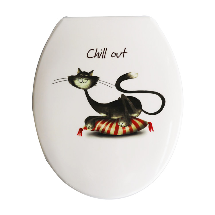 Cartoon Print Toilet Seat na 360mm ang Lapad