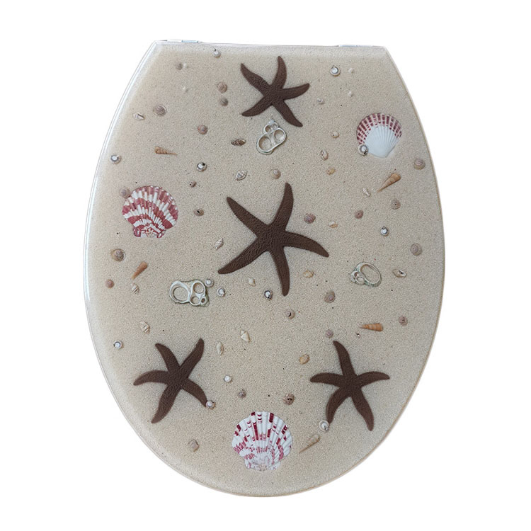 Maaliwalas na Oval Seashell Toilet Seat